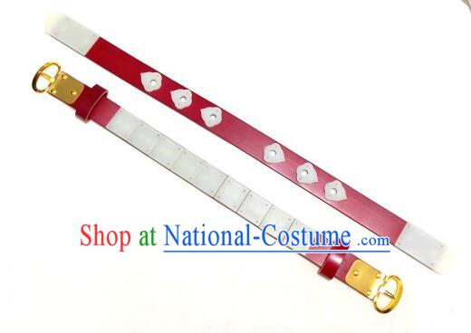 Chinese Ancient Hanfu Belts Traditional Leather Waistband Song Dynasty Belt for Men