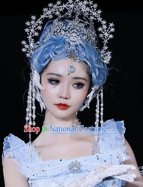 Top Cosplay Fairy Crown Catwalks Hair Jewelries Handmade Stage Show  Headpieces