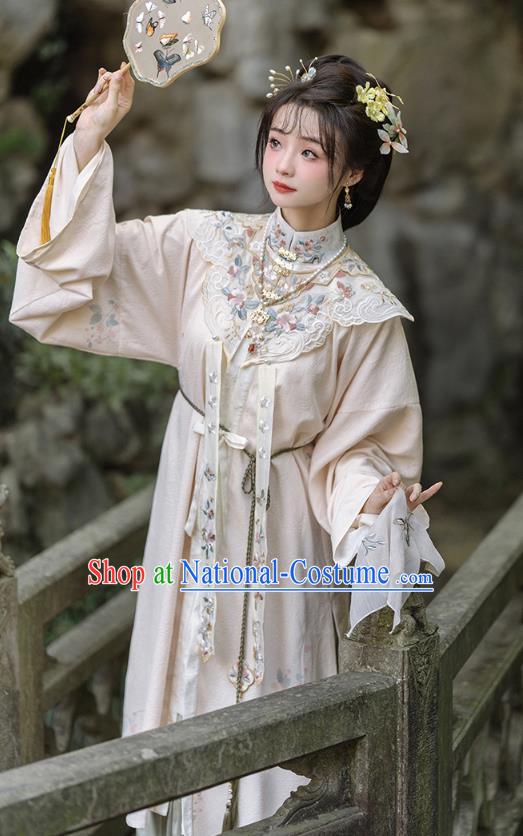 Chinese Ancient Women Embroidered Clothing Female Hanfu Set Ming Dynasty Yunjian Coat and Skirt Costumes