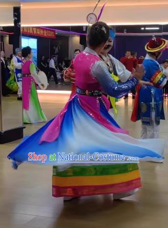 Korean Dance Hanbok Stage Performance Gradient Color