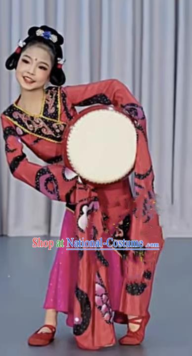 Han And Tang Dance Chu You Performance Costumes Children Chinese Style Classical National Red Water Sleeves Children Performance Costumes