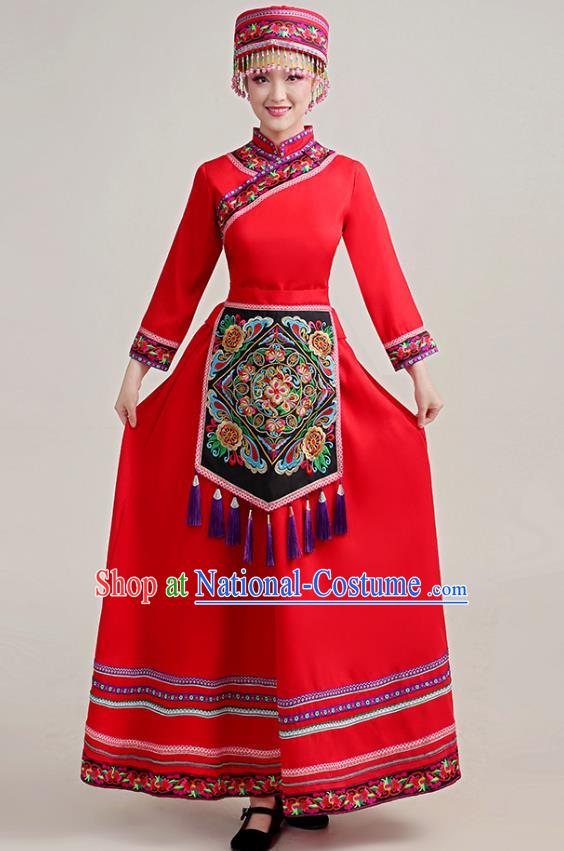 Dong Costume Female Minority Costume Adult Autumn And Winter Long Embroidery Stage Performance Costume Show