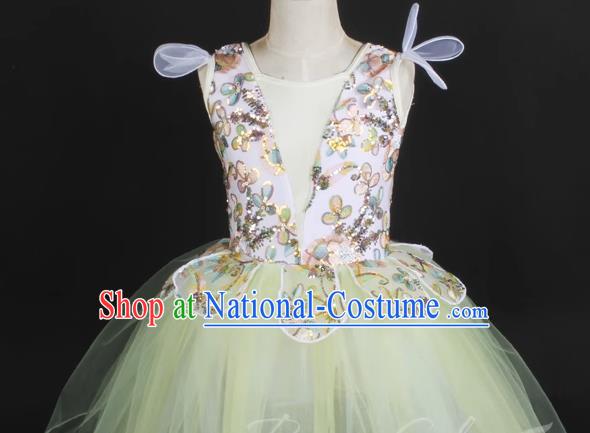 Children Gauze Skirt Girls Ballet Dance Skirt Performance Costume Stage Dress Princess Dress