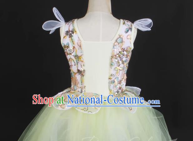 Children Gauze Skirt Girls Ballet Dance Skirt Performance Costume Stage Dress Princess Dress