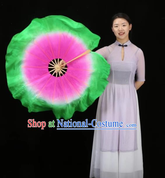 Chanting Lotus Dance Fan Round Fan Classical Dance Flower Fan In The Rain Special Art Test Twisting Northeast Big Yangko Fan