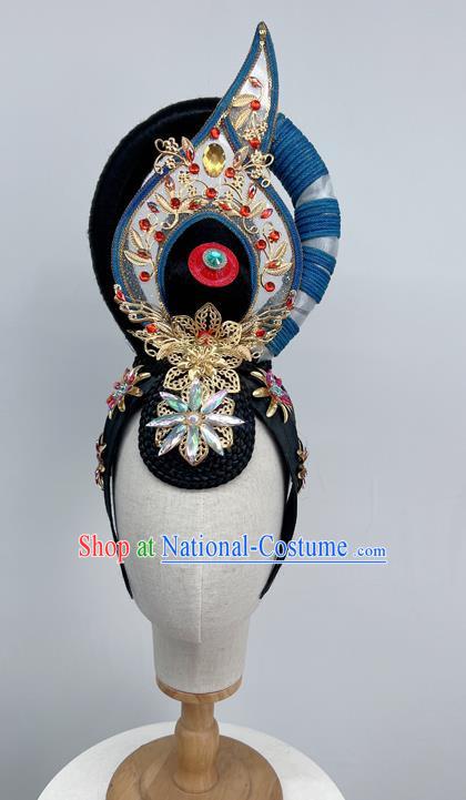 Classical Dunhuang Dance Headgear Brahmaland Ancient Style Flying Hair Bun Performing Wig Headgear Ancient Costume Modeling Hair Bag Hair Accessories