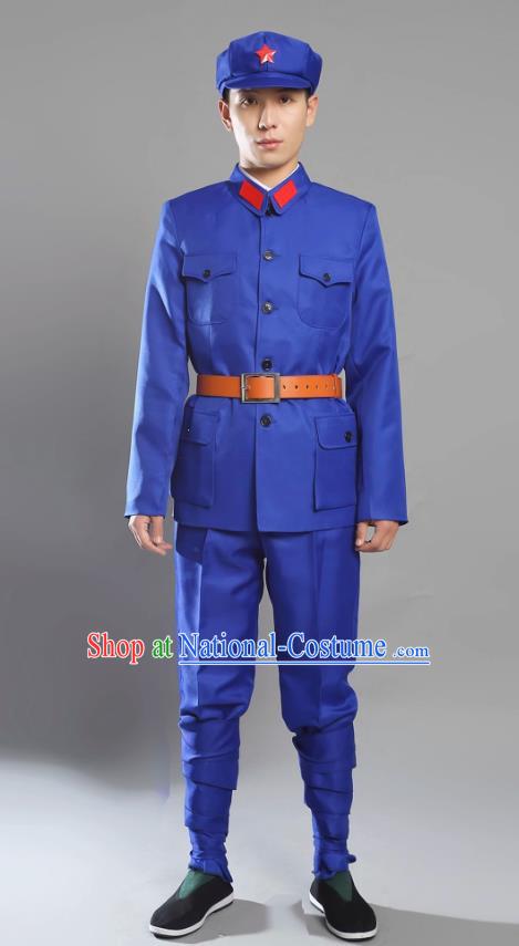 Red Army Uniform Anti Performance Sapphire Blue Suit