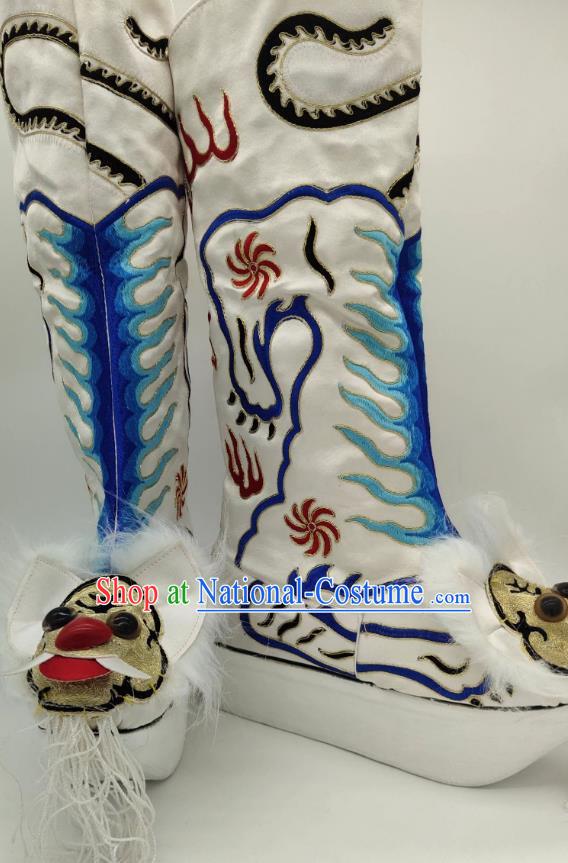 White Tiger Boots Wusheng Boots Opera Shoes Melaleuca Soles