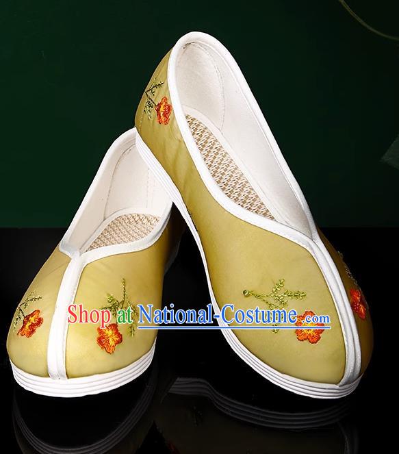 Women Hanfu Silk Embroidered Cloth Shoes