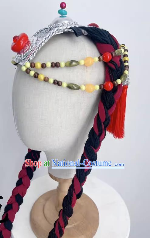 Mongolian Dance Headdress Hair Ornament Turning Mountain Headdress Turning Mountain Performance Headdress National Dance Headdress Art Test Hair Ornament