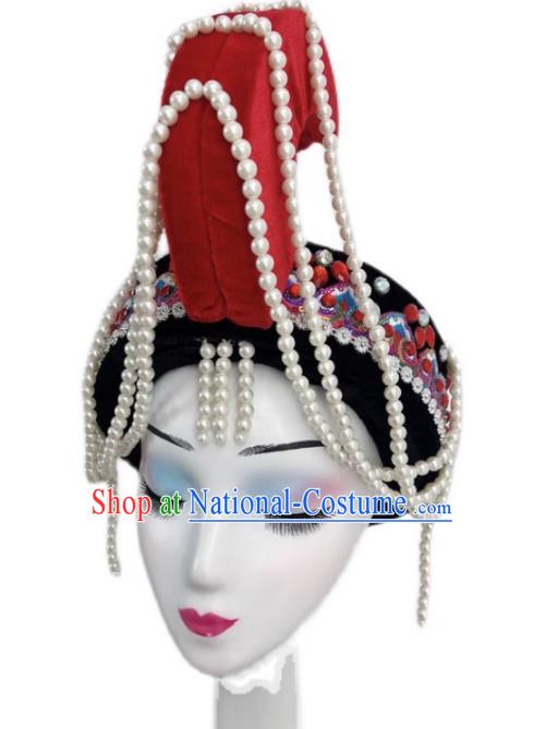 Ethnic Dance Headdress Yi Nationality Performance She Nationality Taoli Cup March Spring Headdress Hair Accessories