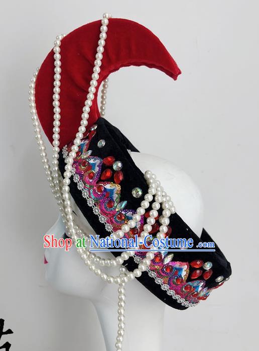 Ethnic Dance Headdress Yi Nationality Performance She Nationality Taoli Cup March Spring Headdress Hair Accessories