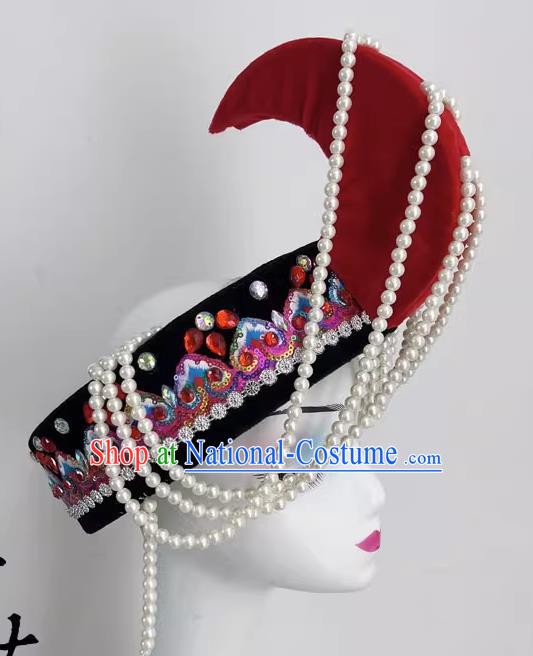 Ethnic Dance Headdress Yi Nationality Performance She Nationality Taoli Cup March Spring Headdress Hair Accessories