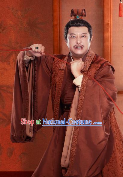 China Ancient Host Lord Costumes Traditional Old Male Hanfu TV Series Ms Cupid In Love Shangguan Gou Clothing