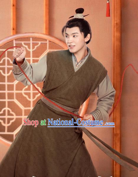 China TV Series Ms Cupid In Love Manservant Lian Li Clothing Ancient Bookish Boy Costumes Traditional Hanfu