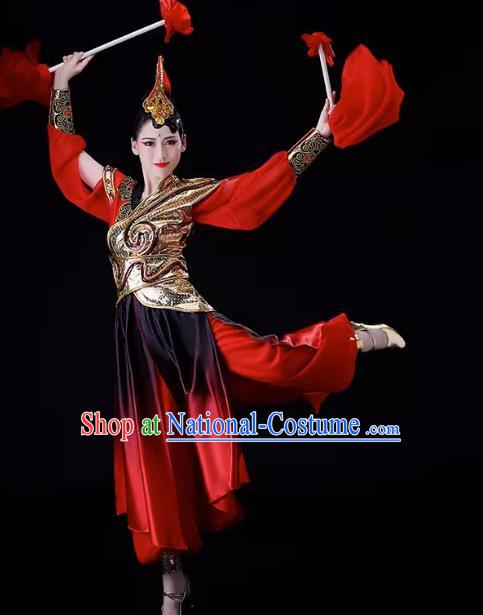 Drumming Performance Costumes Female Gongs And Drums Team Opening Dance Performance Costumes Atmospheric Majestic Gongs And Drums Water Drums Chinese Style