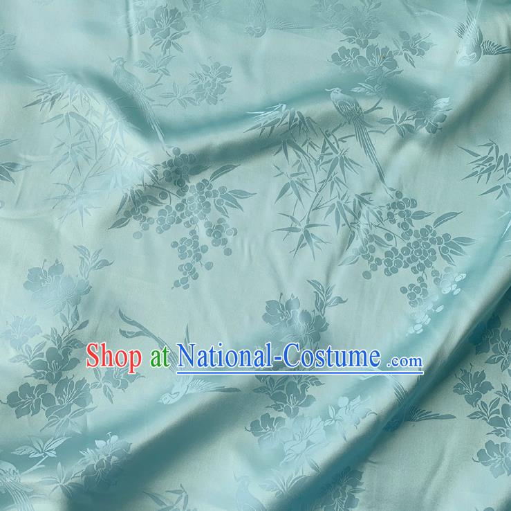 Celeste China Mulberry Silk Material Jacquard Satin Fabric Classical Pattern Design Cheongsam Cloth