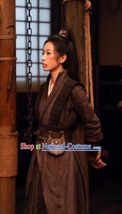 Mystery TV Series Young Blood Female Swordsman Zhao Jian Clothing China Ancient Heroine Garment Costumes